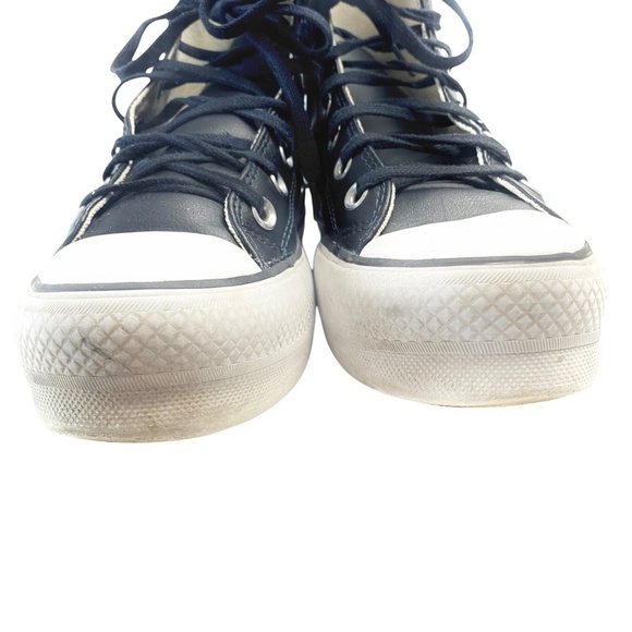CONVERSE Chuck Taylor All Star Leather High Top Platform Sneaker (Women) Sz 6 - Picture 7 of 11